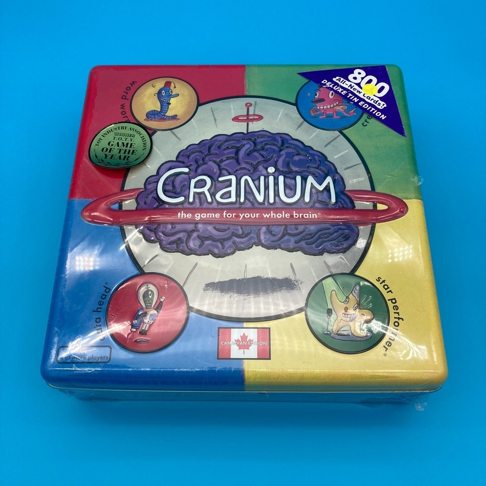 Cranium Deluxe Tin Canadian Edition Board Game - 800 Cards - New & Sealed (2003)